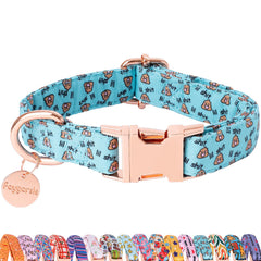 Faygarsle Vibrant Pink Emoji Dog Collar