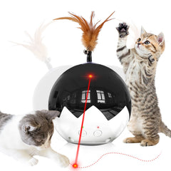 Ficuswin Feather & Laser Rotation Cat Toy