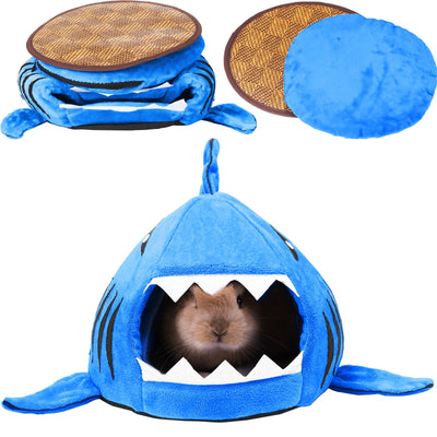 Cozy Shark Pet Bed for Small Animals