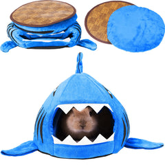 Cozy Shark Pet Bed for Small Animals